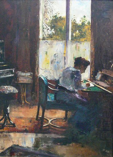 Frau am Schreibtisch, Lesser Ury